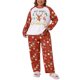 thumbnail image 1 of Agnes Orinda Conjuntos de Halloween para Mujeres Talla Grande 2 Piezas Pijama Navideño Suave Ropa de Dormir Top de Manga Larga y Pantalones Capri Conjunto de Pijamas 1X Blanco Rojo, 1 of 6