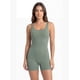 thumbnail image 1 of Traje de baño mujer natación pierna corta elástico verde, 1 of 2