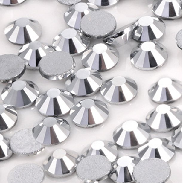 Cristales de uñas con parte trasera plana, cristales de cristal para manualidades y disfraces de baile.