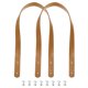 thumbnail image 1 of 2 piezas de correas de cuero para bolsos de 24 pulgadas (60 cm), cinturón de bolso, asa de bolso, marrón claro, 1 of 6