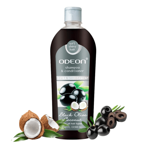 Odeon Shampoo y Acondicionador Oliva Negro Coco 500ml