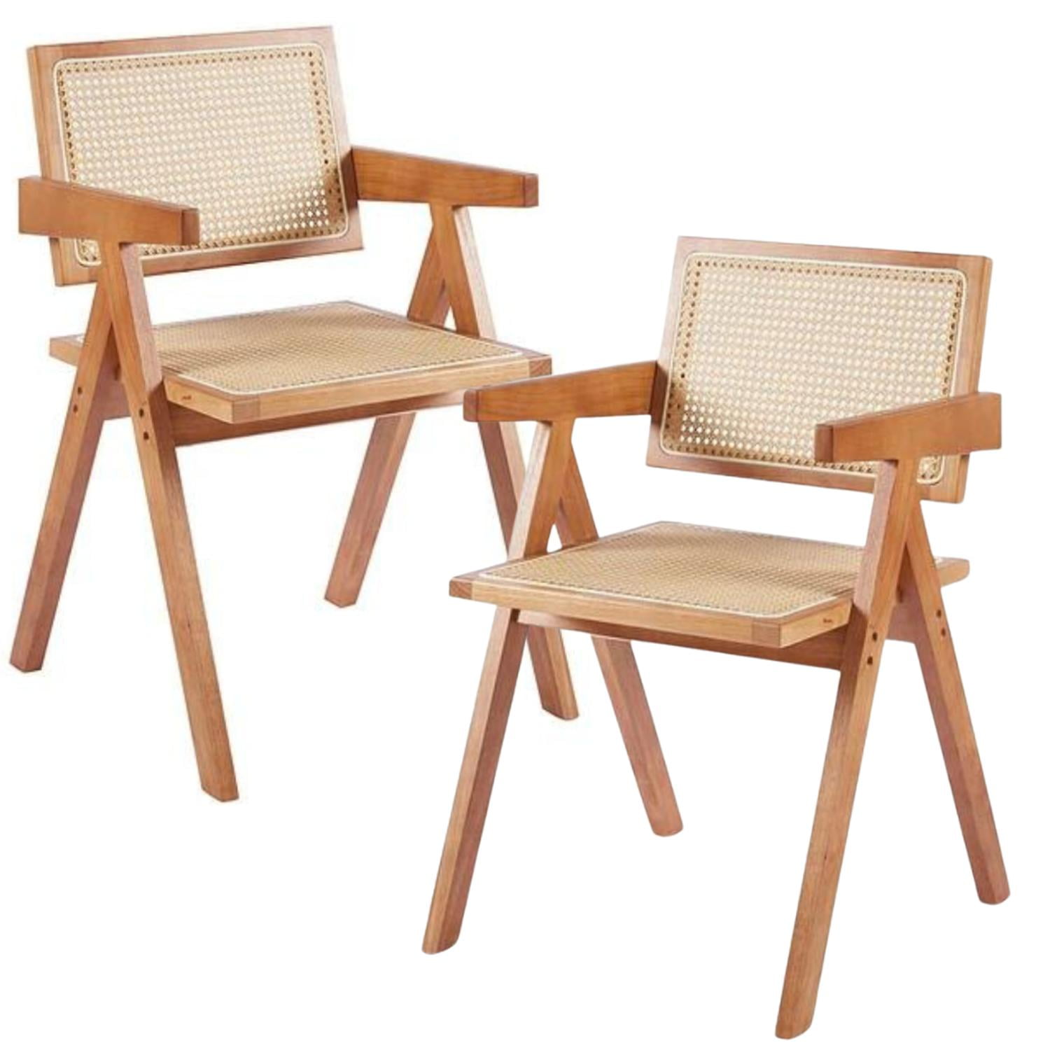 Pandalino - Pack 2 Butacas Sitial Capitol | Ratan Natural | Diseño Clásico Cafe