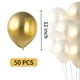 thumbnail image 2 of Balloons Ztikug, 50 unidades, 30 cm, látex metálico dorado, fiesta de cumpleaños, 2 of 5