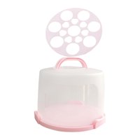 Magideal - Portador De Pasteles Con Mango Plegable, Caja Portátil Para Pasteles, Cubierta Redonda Para Pasteles, Recipiente Para Magdalenas Para , , 10 Pulgadas 10 Pulgadas Con Rejilla