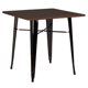 thumbnail image 1 of Mesa Tolix 80X80 Madera Oscura/Negro, 1 of 3