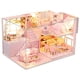 thumbnail image 3 of Dollhouse Kit Plus LED Light Wood Pink Cottage 3D Puzzles Modelo Para Ni?as, 3 of 5