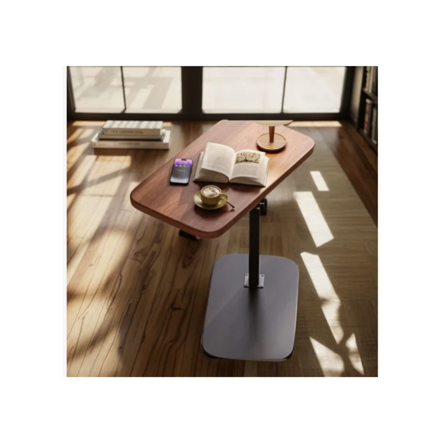 Genérico - Mesa Auxiliar En Forma De C De Altura Ajustable Giratoria