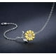thumbnail image 4 of Pulsera Brazalete Plata Fina 925 Flor Girasol Tallo Mujer plateado Talla única, 4 of 6