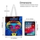 thumbnail image 5 of Moon Girl Bolso de tela con estampado de lienzo para mujer, bolsa de compras reutilizable y estética, con cremallera interior, regalo para mujer,38*45cm., 5 of 6