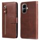 thumbnail image 2 of Funda tipo cartera para Infinix smart 10 4G con bolsillo con cremallera y ranuras para tarjetas – Función de soporte Marrón, 2 of 5