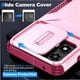 thumbnail image 4 of Funda Resistente para Motorola Moto G Play 5G 2024 con Tapa Deslizante y Protección Militar Rosa, 4 of 6