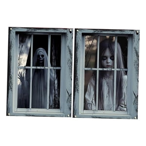 Bothyi - 2 Piezas De Decoración De Ventana De Halloween De Terror Para Salas De Estar, Ventanas, Dormitorios, Fantasma Femenino