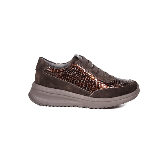 Zapatilla Cuero Aniella Café