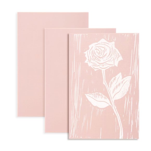 Bloques de linóleo Bobblebro 10 x 15 cm, paquete de 3, rosa suave