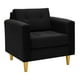 thumbnail image 2 of Sofa Retro 1C Felpa 01 Negro, 2 of 6