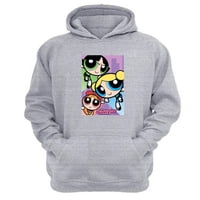 Genérico - Polerón Canguro Niñas Superpoderes Gris Oscuro Talla S Unisex