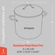 thumbnail image 2 of Olla alta Emporio Kitchen de acero inoxidable de 24 cuartos con tapa, 2 of 8