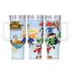 thumbnail image 1 of Código: KND Vaso aislado de acero inoxidable con asa, diseño temático, regalo para familia, amigos y fans; incluye pajita y encaja en el portavasos estándar, 40 oz, 1 of 6