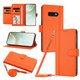 thumbnail image 1 of Funda Cartera de Cuero Sintético para Samsung Galaxy S10E, Naranja, 1 of 6