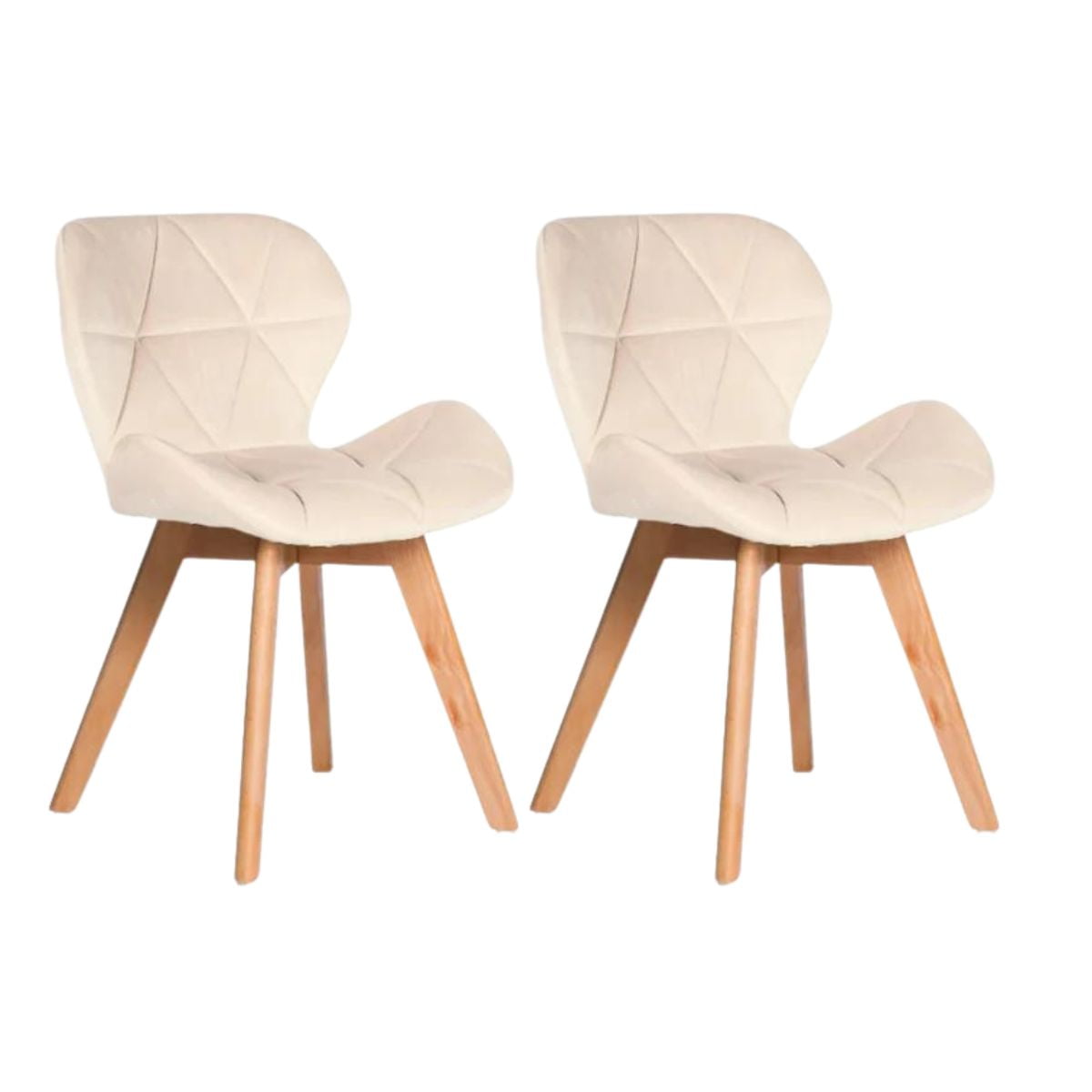 Habita2 Chile - Set 2 Sillas Velvet Beige