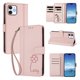 thumbnail image 2 of Funda Cartera Trébol para iPhone 12/12 Pro con Ranuras Tarjetas y Carga Inalámbrica Rosa, 2 of 6