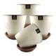 thumbnail image 1 of Set de 4 Maceta Zafiro 17cm Crema y sus platos, 1 of 3