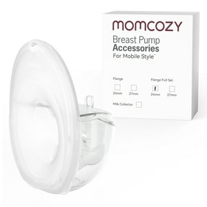 Momcozy Accesorios De Repuesto Para Extractor De Leche Mobile Style | M6, Juego Completo De Copa Colectora (Brida De 24 Mm), 1 Juego