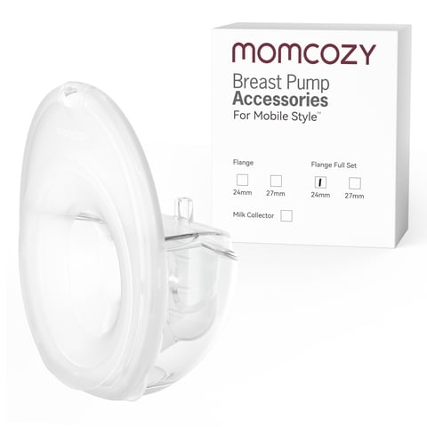 Momcozy Accesorios De Repuesto Para Extractor De Leche Mobile Style | M6, Juego Completo De Copa Colectora (Brida De 24 Mm), 1 Juego
