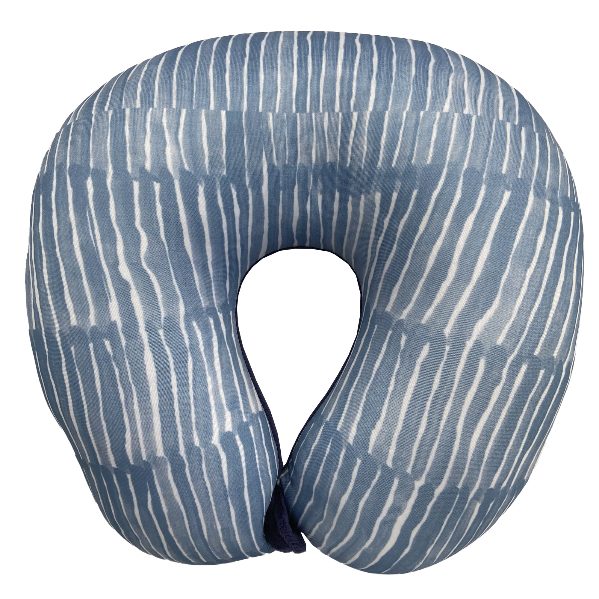 Homewell - Almohada Tela Para Viajes Rayas Azul 26x26cm