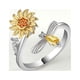 thumbnail image 1 of Sunflower Rotating Ring with Zicron - Adjustable Anxiety Relief Ring for Versatile and Simple Wear, 1 of 3