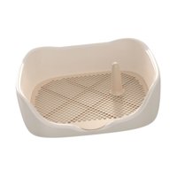 Magideal - Bandeja De Baño, Entrenamiento De Malla Bandeja Para Ir Al Baño, Titular De La Almohadilla De Entrenamiento De Mascotas Reutilizable En Interiores, Ba Blanco Grande