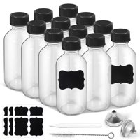 Botellas De Vidrio Wewymewo De 60 Ml Con Embudo, Etiquetas, Brocha Y Rotulador