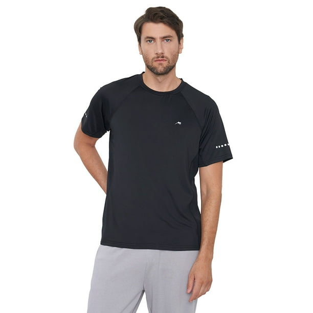 Polera Hombre Deportiva Poliester R-Neck 3 Negro Corona