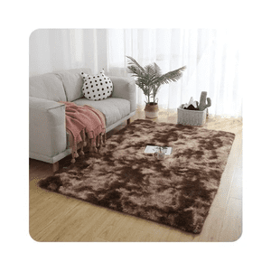 Genérico - Alfombra Peludita Café Jaspeada 180X200Cm Suave