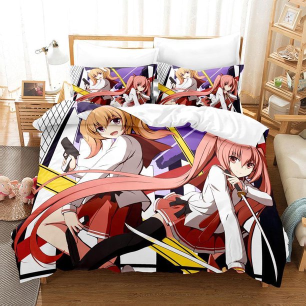 Anime Game Aria the Scarlet Ammo Bedding Set Single Twin Full Size Bed Set Adult Kid Bedroom Duvetcover Sets Bed Sheets