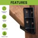 thumbnail image 4 of Perchas para barandillas de escalera, valla y terraza Rite, 2 x 4 barandillas de madera, 4 of 8
