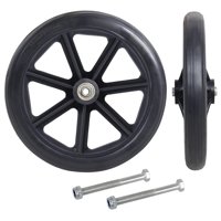 Magideal - Ruedas Delanteras De Repuesto Universales De 2 Piezas, Rodamientos De Pvc De 8 Pulgadas, Ruedas De Rodillos Antideslizantes Sólidos, Para Sillas De , Negro