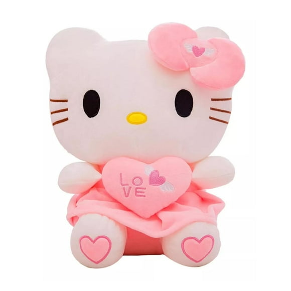 Juguete Peluche Hello Kitty Con Corazon 20cm Rosado Infantil