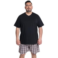 Pijama Hombre Relax Dúo Polera Jersey Bermuda Cuadros - Kotting