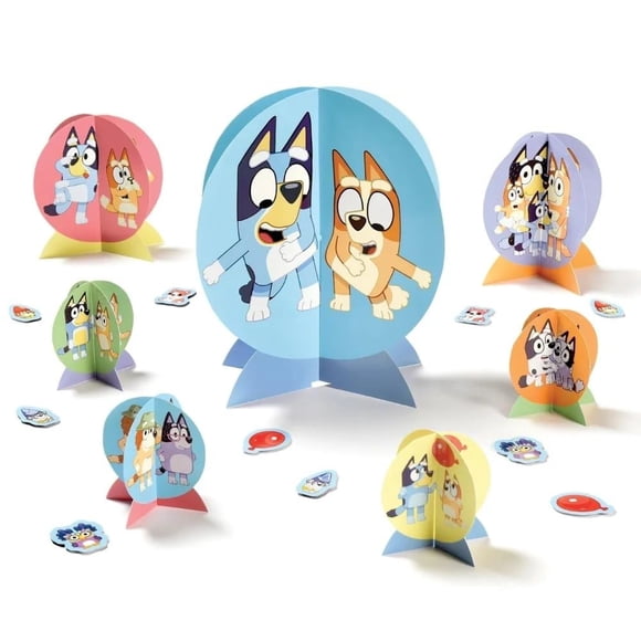 Kit de centro de mesa Amscan Bluey, juego de 27 piezas