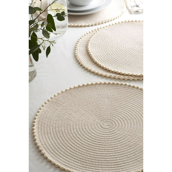 Set x 4 Individual Pompom Beige