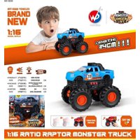 Genérico - Juguete Auto Fricción Monster Anger Celeste