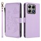 thumbnail image 2 of Funda Cartera Mariposa para [Xiaomi 14T Pro] con Soporte y Cremallera Morado claro, 2 of 6
