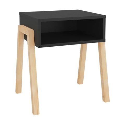 Fmfurniture - Velador 50,6X46X36,9 Cm Negro Y Café