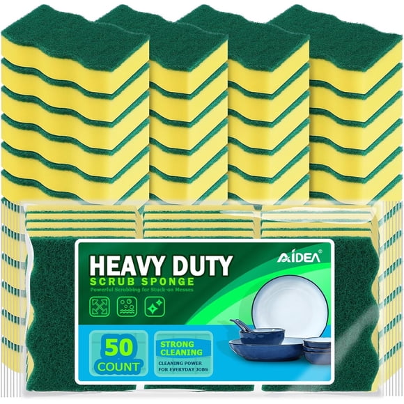 Esponja de Cocina AIDEA Heavy Duty 50 Unidades Doble Cara