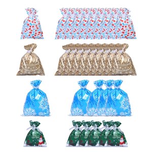 Bothyi - Bolsas De Regalo Con Cordón De Navidad, 30 Uds., Bolsas De Dulces Para Recuerdo De Fiesta Navideña