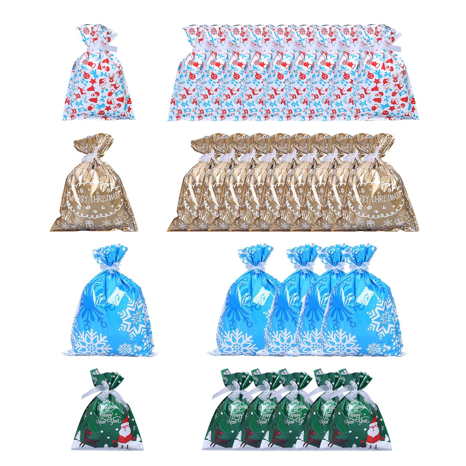 Bothyi - Bolsas De Regalo Con Cordón De Navidad, 30 Uds., Bolsas De Dulces Para Recuerdo De Fiesta Navideña