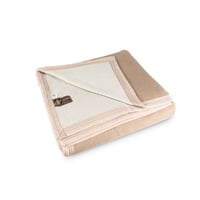 El Castillo - Frazada Gruesa 100% Lana Virgen Beige 2 Plazas