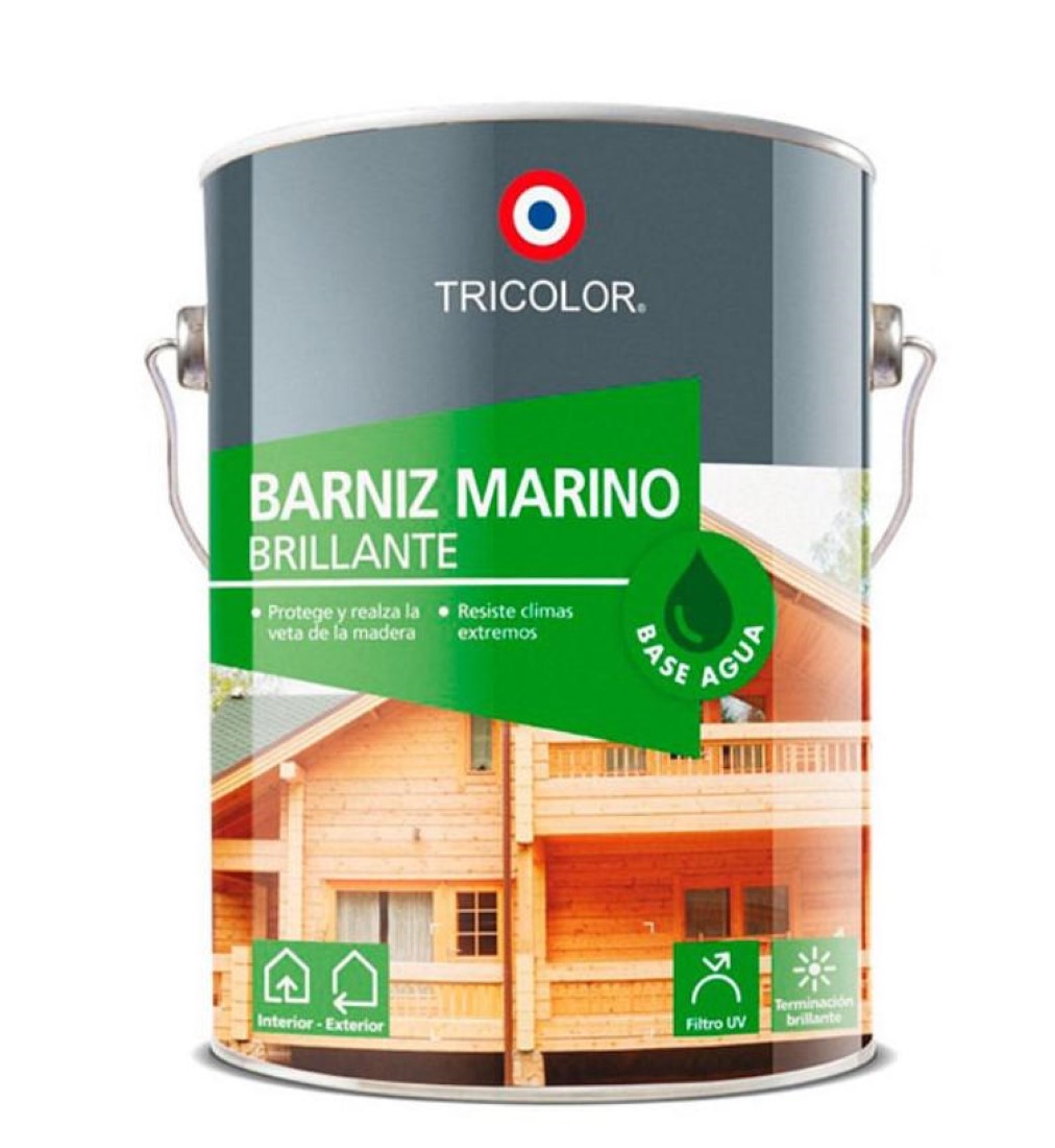 Barniz Marino Base Agua Tricolor Alerce 1 Galón