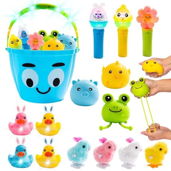 Set de canasta de juguetes Cool Things Corp de 14 piezas con luces